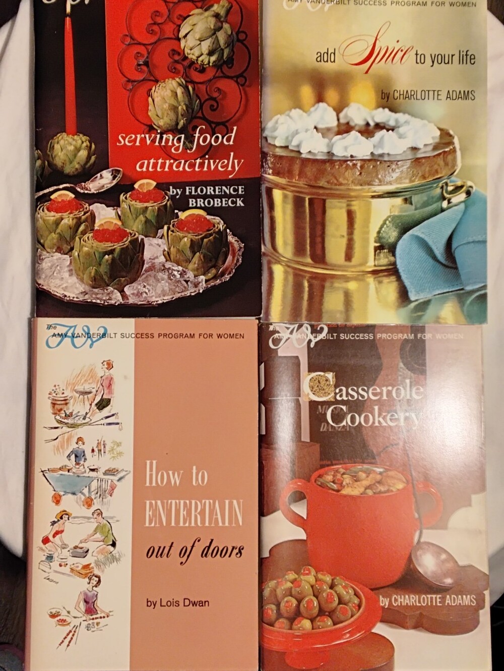 Lot Of 4 Amy Vanderbilt Success Program For Women 1960s Bookclub Series